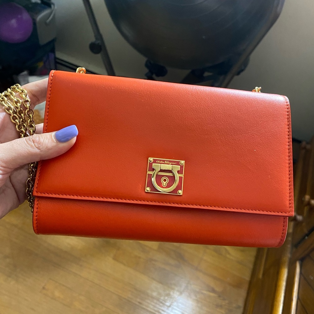 Brand New Small Ferragamo bag in Red